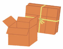 「ダンボール」は束ねて縛り、紙類の日に。の画像