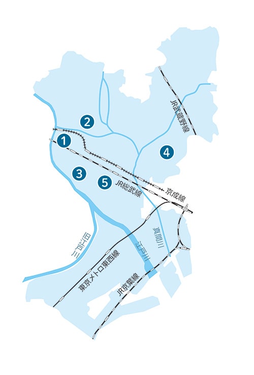 イラスト：市川ゆ巡りマップ