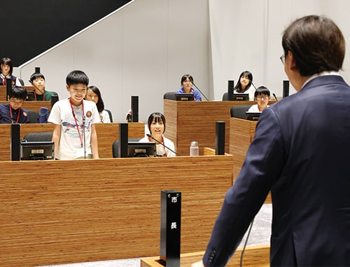 画像：市長への質問もたくさん出ました