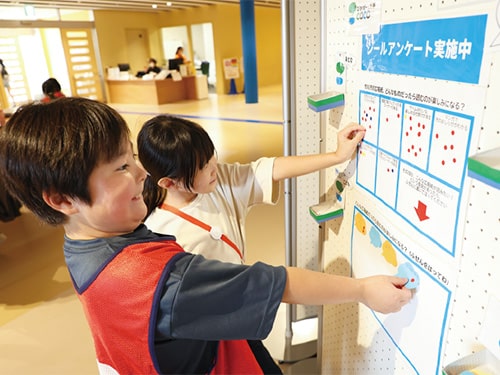 画像：回答する子どもたち