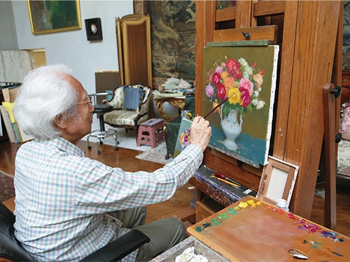 画像：平成27年 自宅アトリエにて