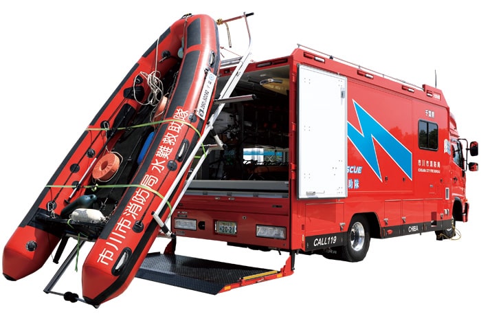 画像：水難救助車