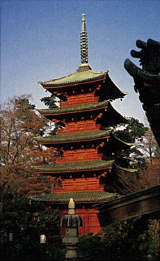 法華経寺五重塔の画像