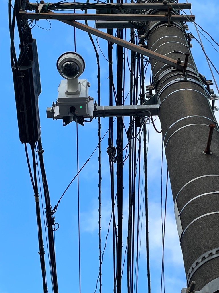 設置された街頭防犯カメラの画像