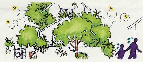 【例】 立木の枝葉が近隣の道路にはみ出し、歩行者等の通行の妨げになっているの画像