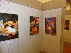 絵画ラック展示 古凧の美 絵画ラック展示 古凧の美