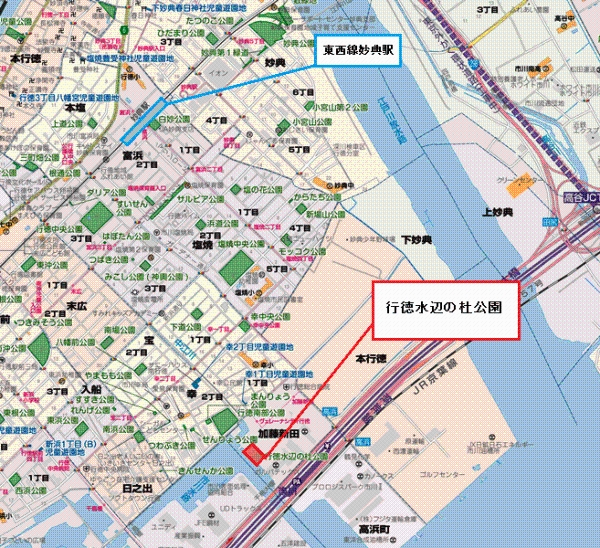行徳水辺の杜公園　案内図の画像