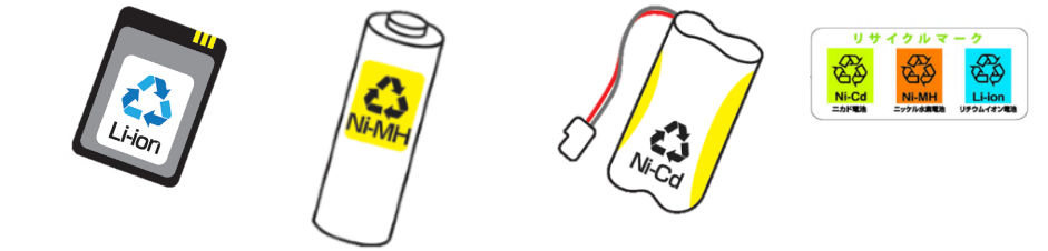 小型充電式電池類の絵（別ウィンドウで開きます）