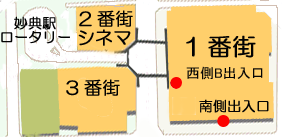 イオン市川妙典店のポスト配置図の画像