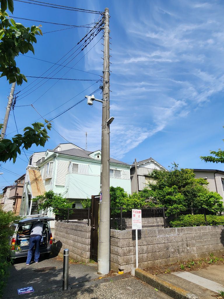 設置された街頭防犯カメラの画像