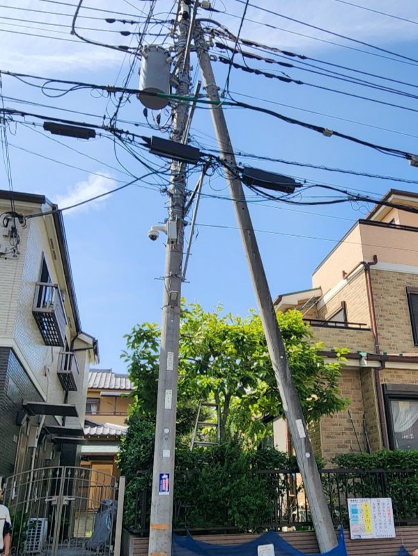 設置された街頭防犯カメラの画像