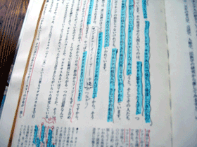 マーカーをひかれたページ(写真画像) マーカーをひかれたページ(写真画像)