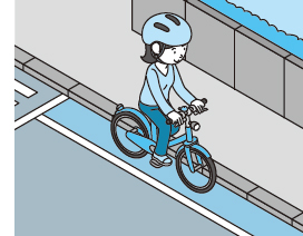 1．車道の左側を走ろうの画像