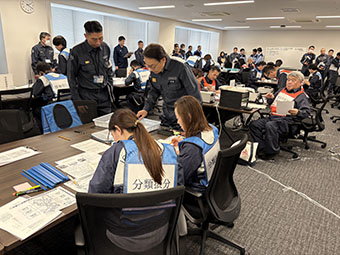 災害対策本部開設・運営訓練の画像