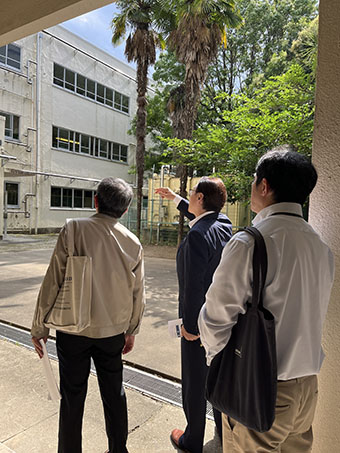 市川第一中学校　視察の画像