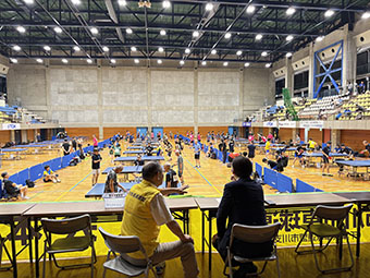 市川市卓球連盟　第45回市川市市長杯卓球選手権大会　開会式の画像