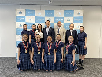 昭和学院高等学校 新体操部 表敬訪問の画像