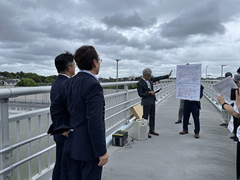 松戸市長との合同現地視察(北千葉道路事業化区間)の画像
