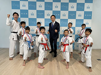 松濤明武会(空手)表敬訪問の画像