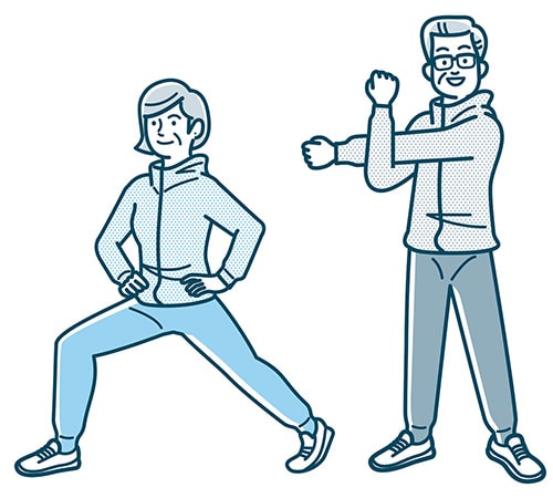 イラスト：健康スポーツ教室参加者募集