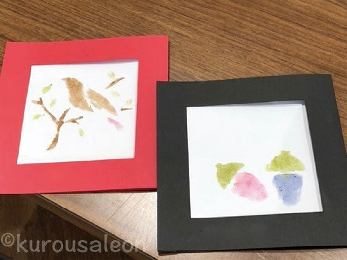 画像：どんぐり絵の具の作品