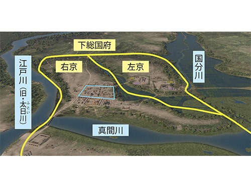 イラスト：市川市に置かれた国府 下総国府