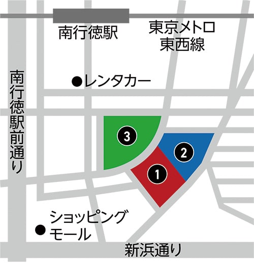 地図：大規模災害対応合同防災訓練