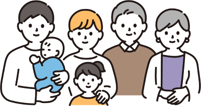 三世代家族の画像です