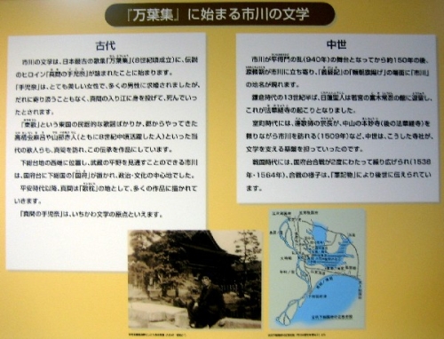 万葉集に始まる市川の文学　展示パネル