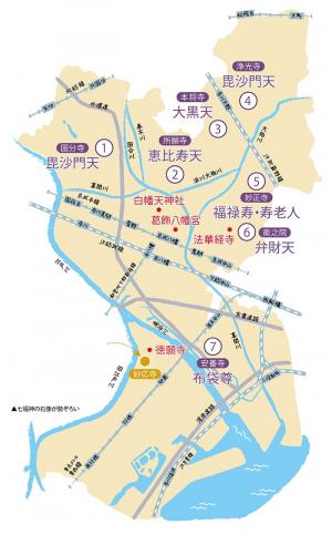地図:いちかわ七福神めぐり