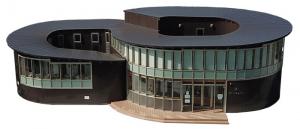 画像:あいねすとの建物は無限∞の形をしています