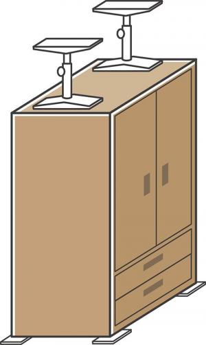 イラスト:家具転倒防止器具取付費の補助