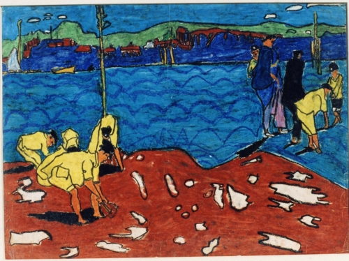 「潮干狩」クレパス1938年の画像