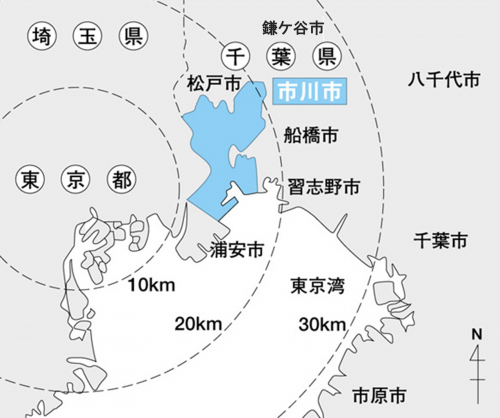 市川市周辺地図