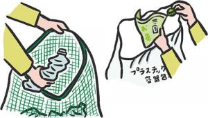 ネット袋に入れられるものイラスト