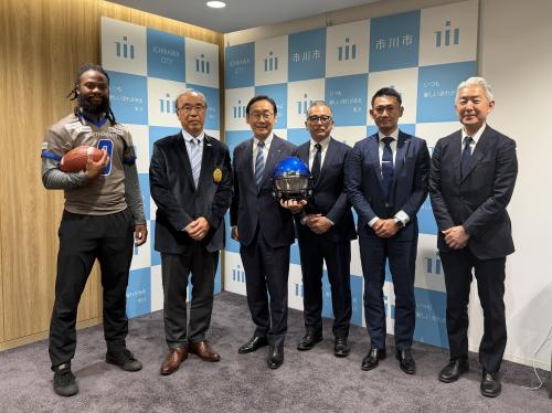 ブルーサンダース 表敬訪問の画像