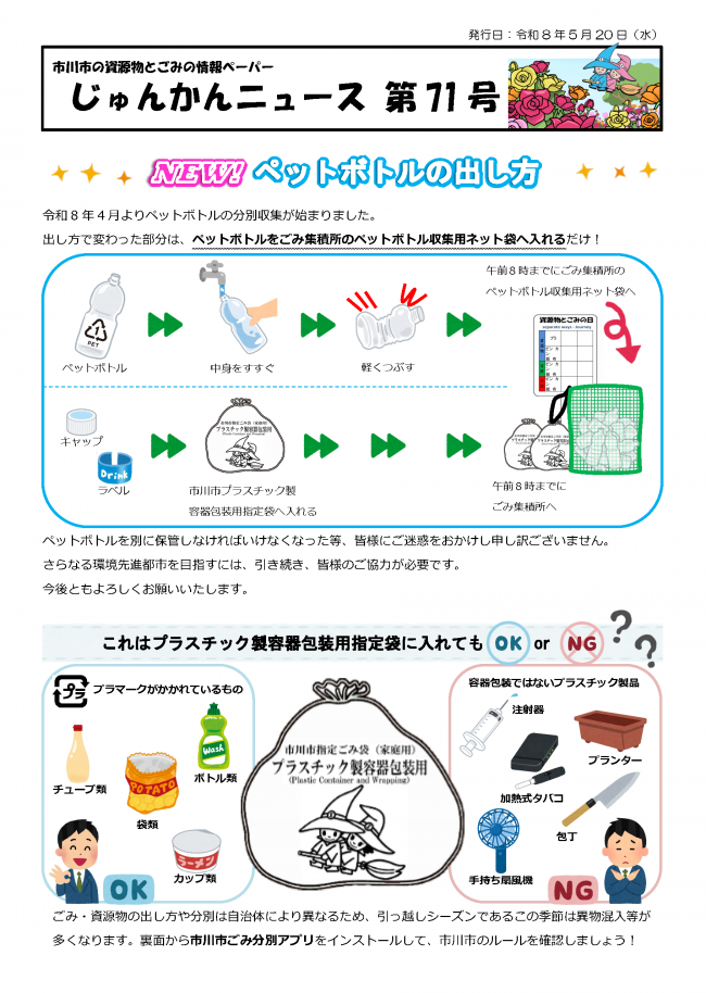 画像:じゅんかんニュース第71号 表面