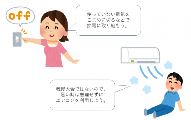 エアコン利用推進のイラスト