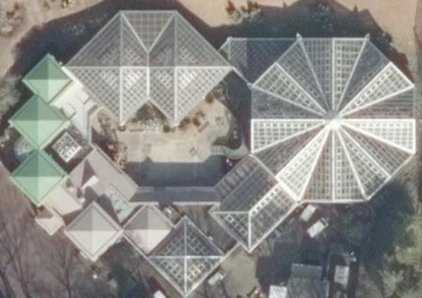 観賞植物園航空写真
