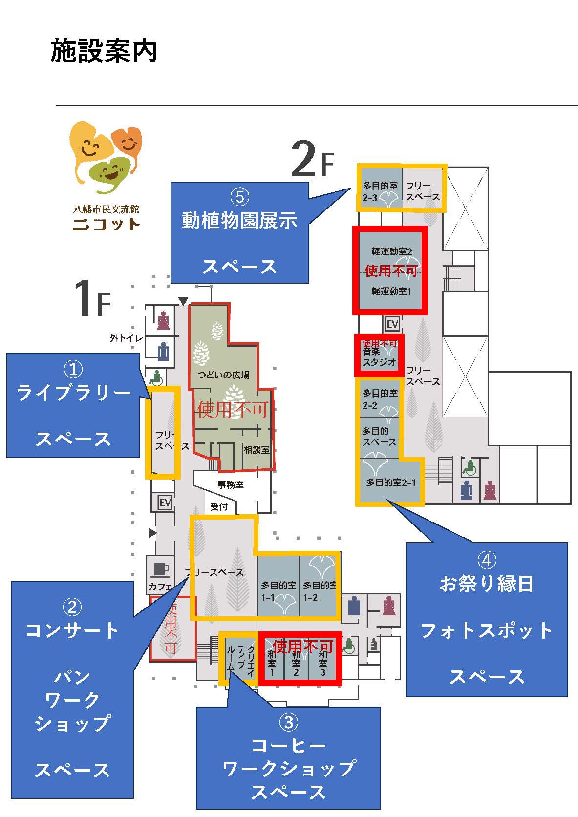 画像：「施設案内」のポスター