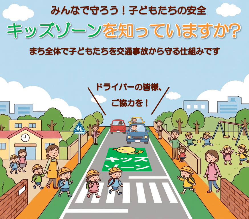 キッズゾーンの周知イラスト