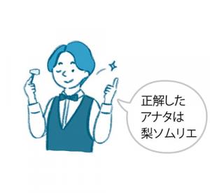 正解したあなたは梨ソムリエ　イラスト