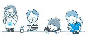 コップの絵を動かすイラスト