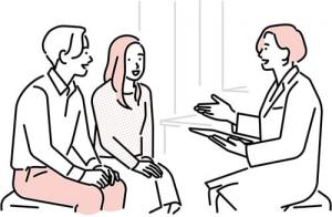 受診中のイラスト