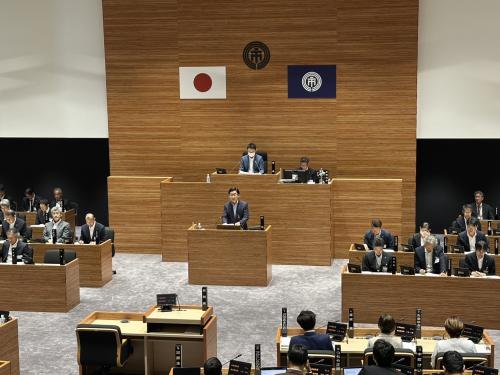 市川市議会6月定例会（所信表明演説）の画像