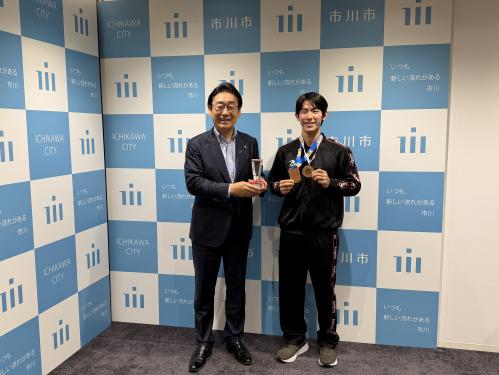 オブスタクルスポーツ世界大会出場　山本遼平選手　表敬訪問の画像