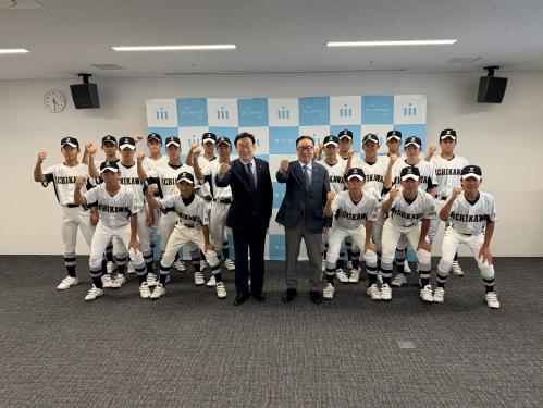 中学硬式野球 第54回日本リトルシニア日本選手権出場に係る市川リトルシニア 表敬訪問の画像