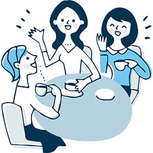 談笑しているイラスト