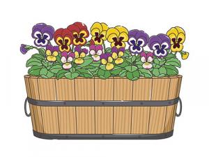 イラスト：2026緑と花のフェスティバル「寄せ植えコンテスト」作品
