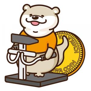 体組成計にのっているいっちのイラスト